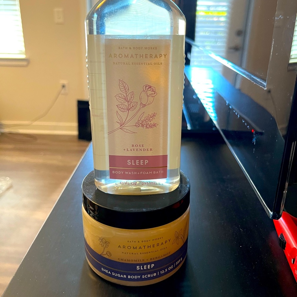 Aromatherapy Sleep Body Scrub and Bubble Bath from Bath and Body Works